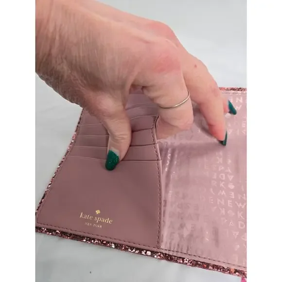 Kate Spade EUC Passport Billfold wallet credit card Dusty pink peony - Picture 5 of 11